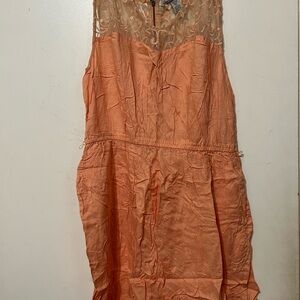 American Rag Orange Slip Mini Dress